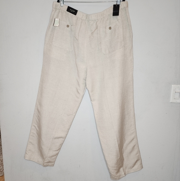 NWT Axis Linen Beige Linen Drawstring Trousers Men's size XXL - Picture 7 of 14